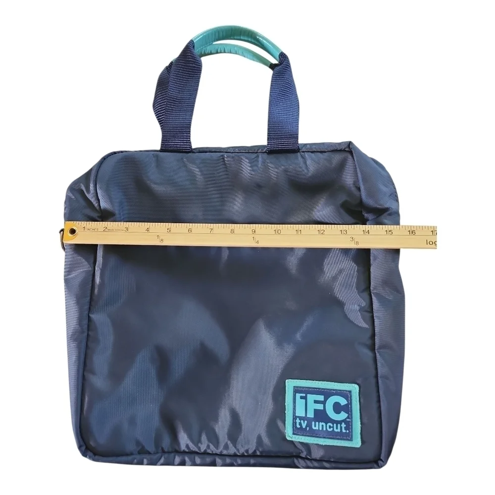 IFC tv. uncut. Navy Tote Laptop Bag by twelveNYC Made in USA Messenger